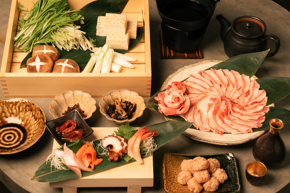 【地を食す】国産豚といすみ市の野菜をお出汁で楽しむしゃぶしゃぶ夕朝食プラン