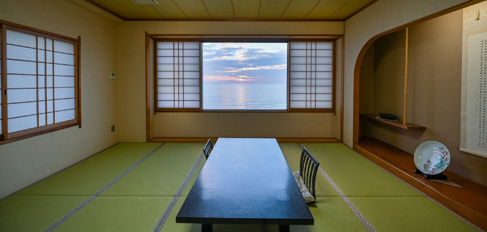 【バス付和室】12.5畳＋客室風呂のオーシャンビュー和室