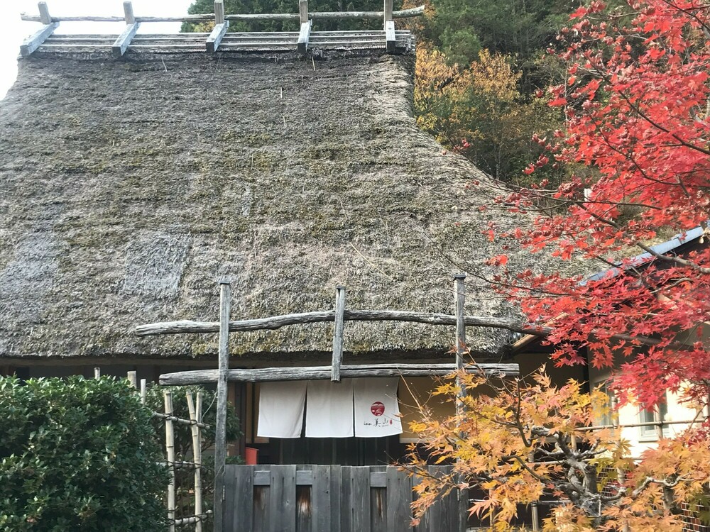茅葺屋根の家